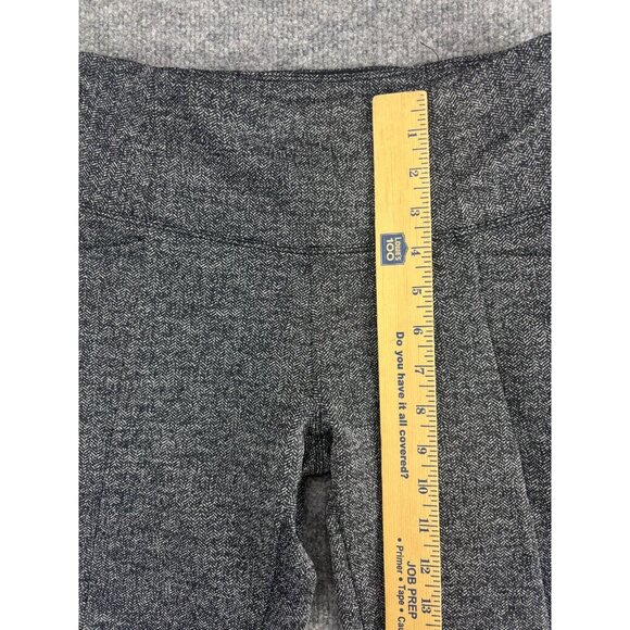 Athleta Tight Crop Pants Leggings Women's XS Black White 2 Zip Pockets Slit Hem - Picture 4 of 8